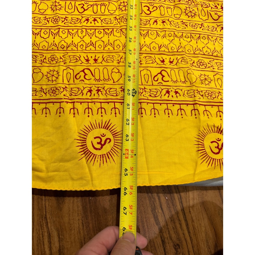 Boho Unisex Unbranded Hindu Om Sanskrit Prayer Shawl OS Yellow
